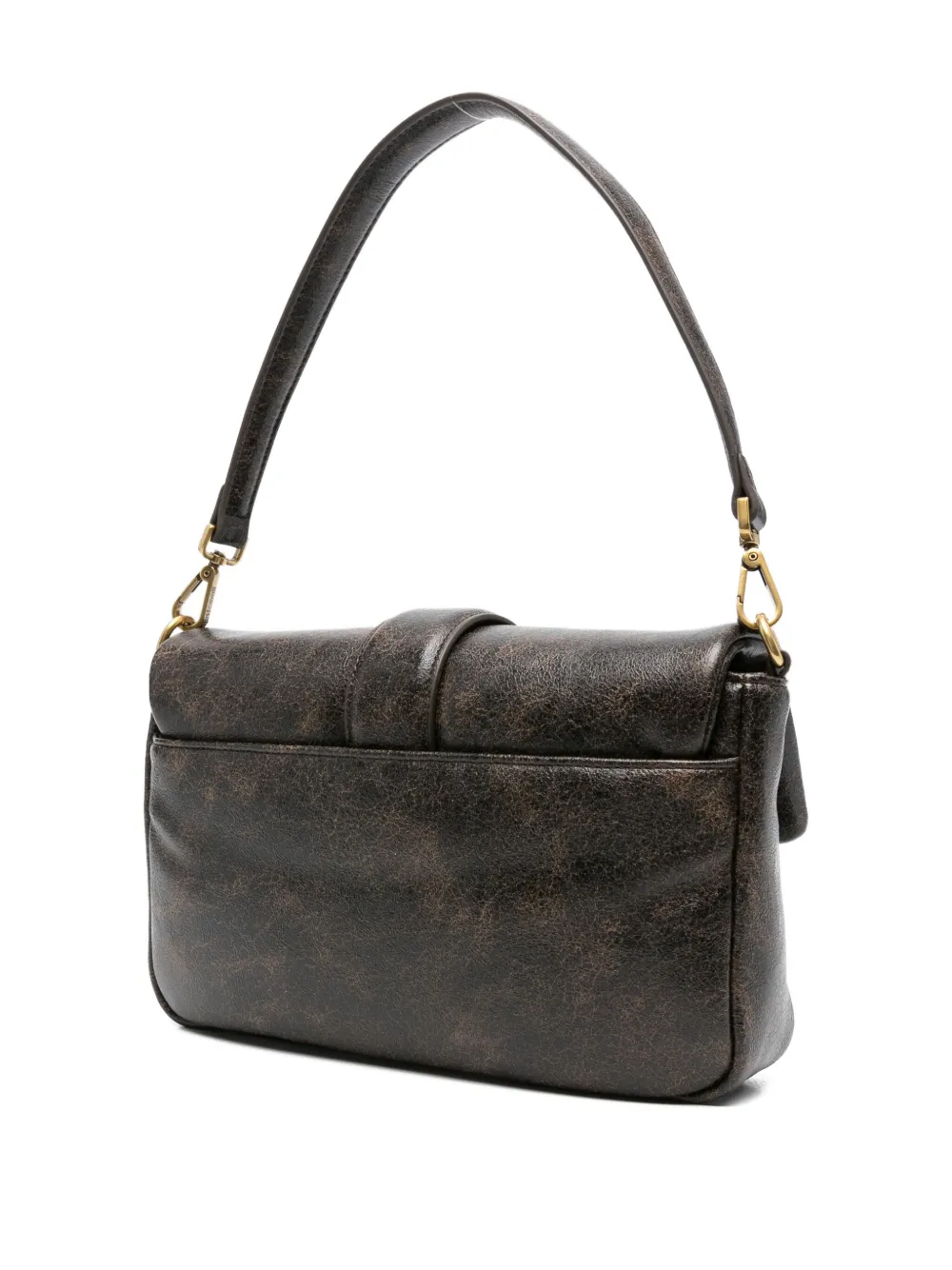 Just Cavalli snake-buckle shoulder bag Bruin