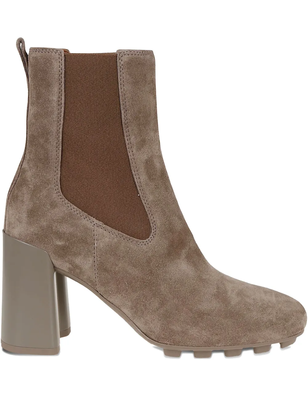 Hogan block-heel suede chelsea boots Neutrals