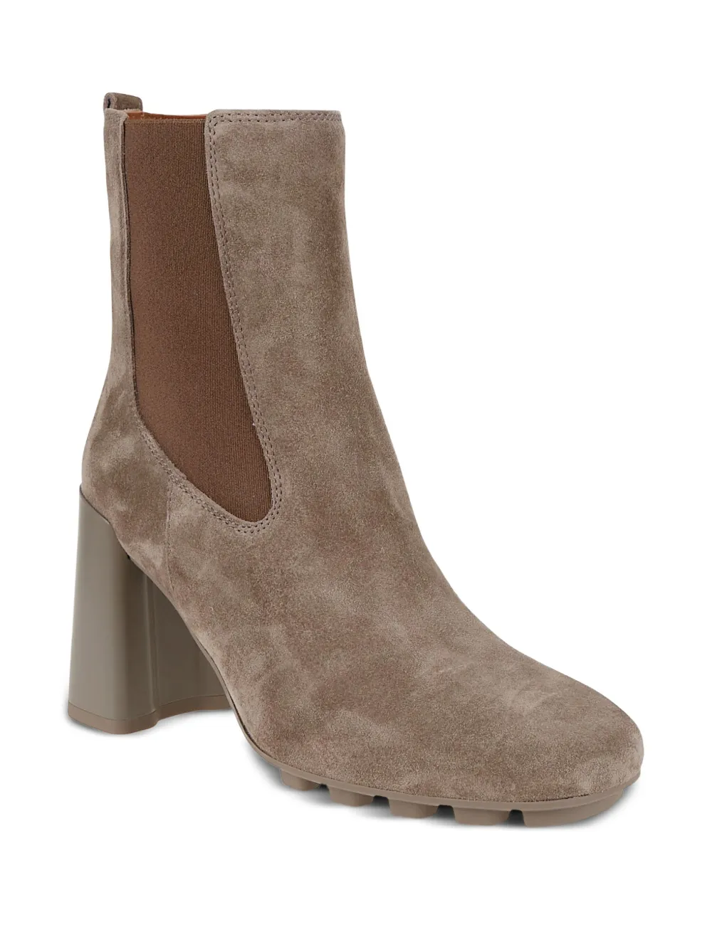 Hogan block-heel suede chelsea boots Neutrals