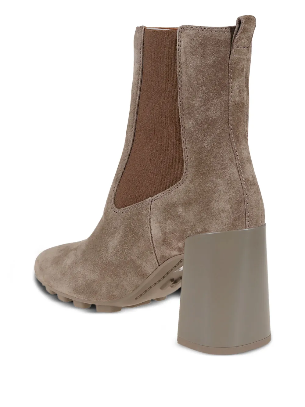 Hogan block-heel suede chelsea boots Neutrals