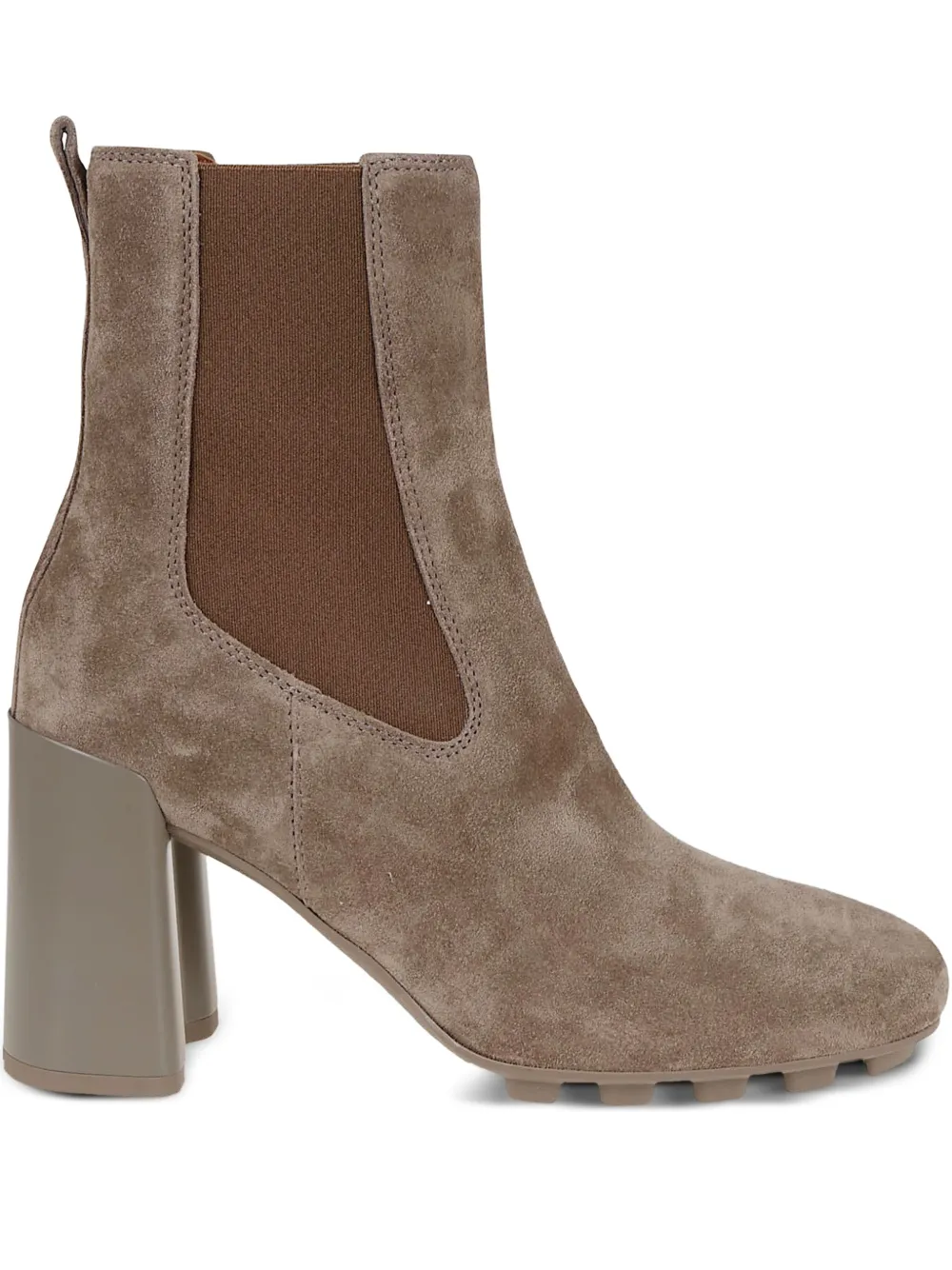 Hogan block-heel suede chelsea boots Neutrals