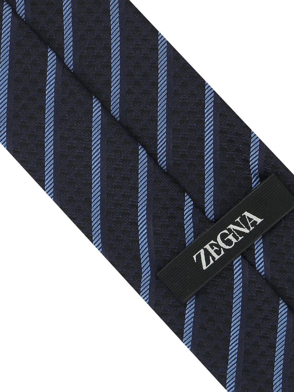 Zegna Gestreepte stropdas Blauw