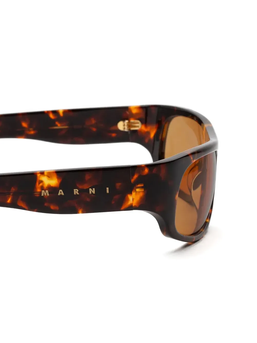 Marni Eyewear Uailus tortoiseshell rectangle sunglasses Bruin