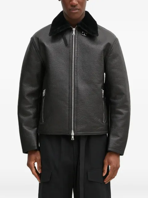 MKI Miyuki Zoku shearling-collar leather jacket