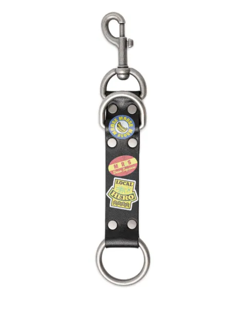 Martine Rose  graphic-patches leather keyring
