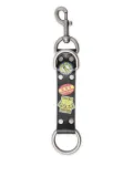 Martine Rose graphic-patches leather keyring - Black
