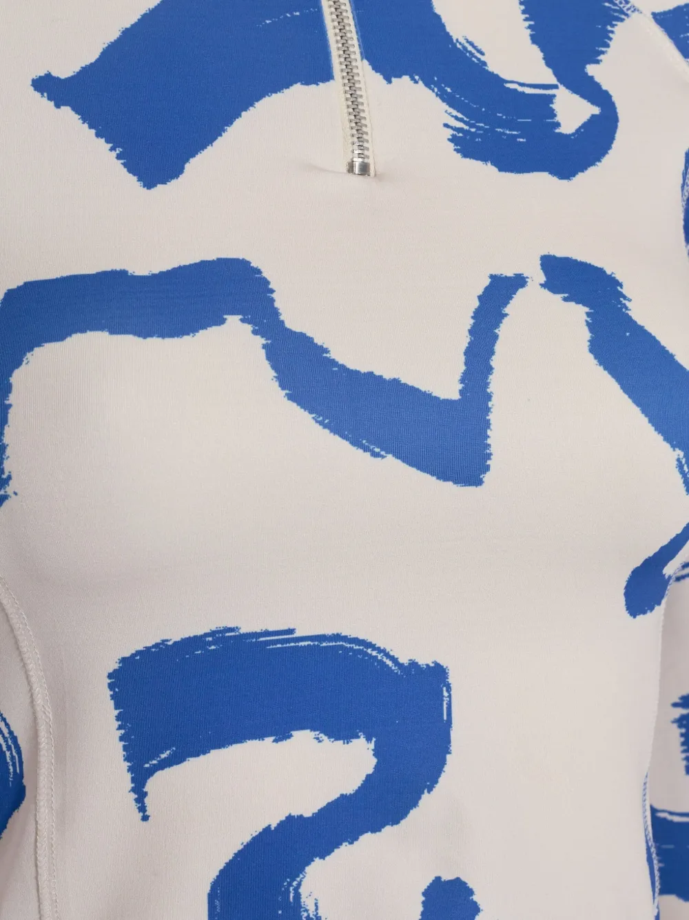 REMAIN Emily abstract-print zip-neck top Wit