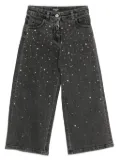 Balmain Kids crystal-embellished jeans - Grey