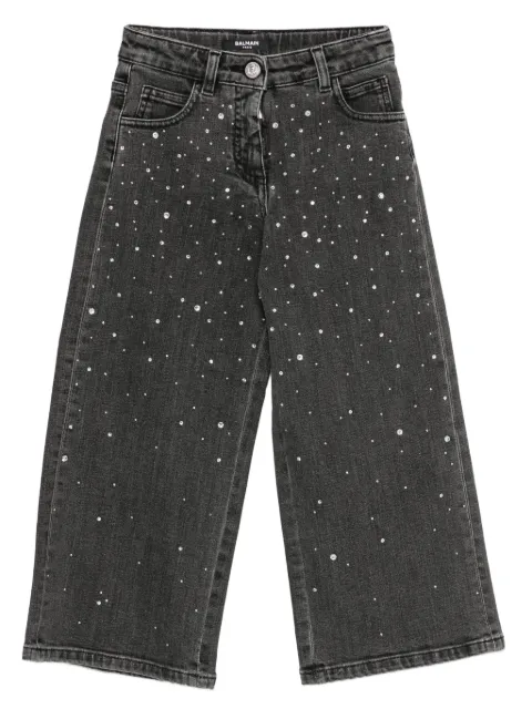Balmain Kids crystal-embellished jeans