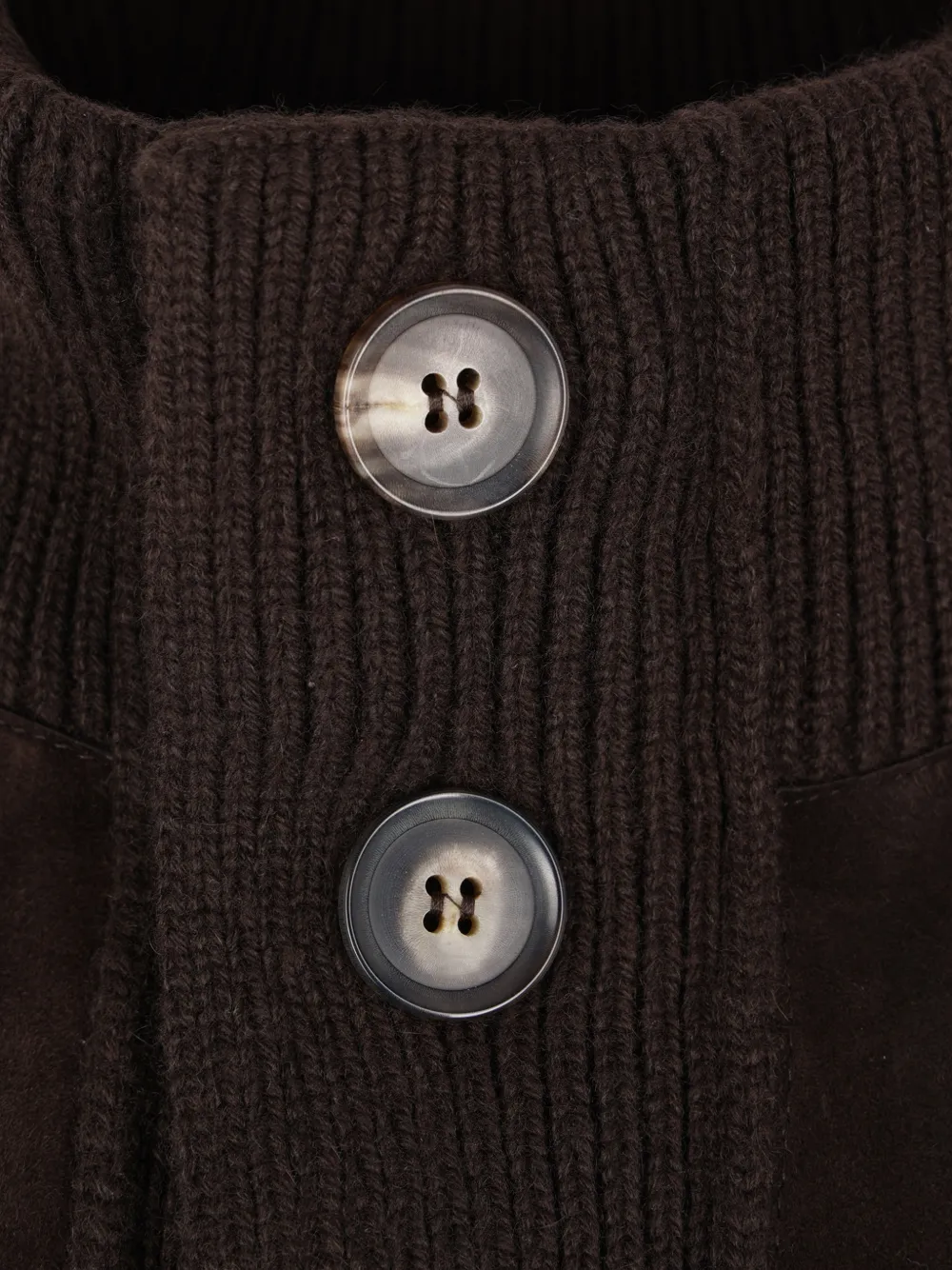Zegna Vest met suède vlak Bruin