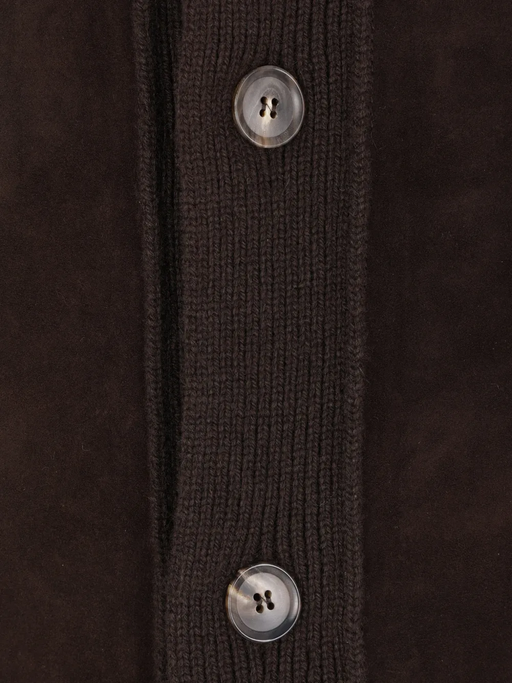 Zegna Vest met suède vlak Bruin