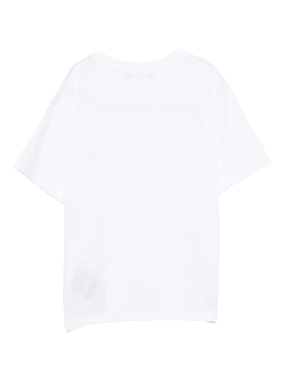 Balmain Kids logo-embroidered cotton t-shirt Wit