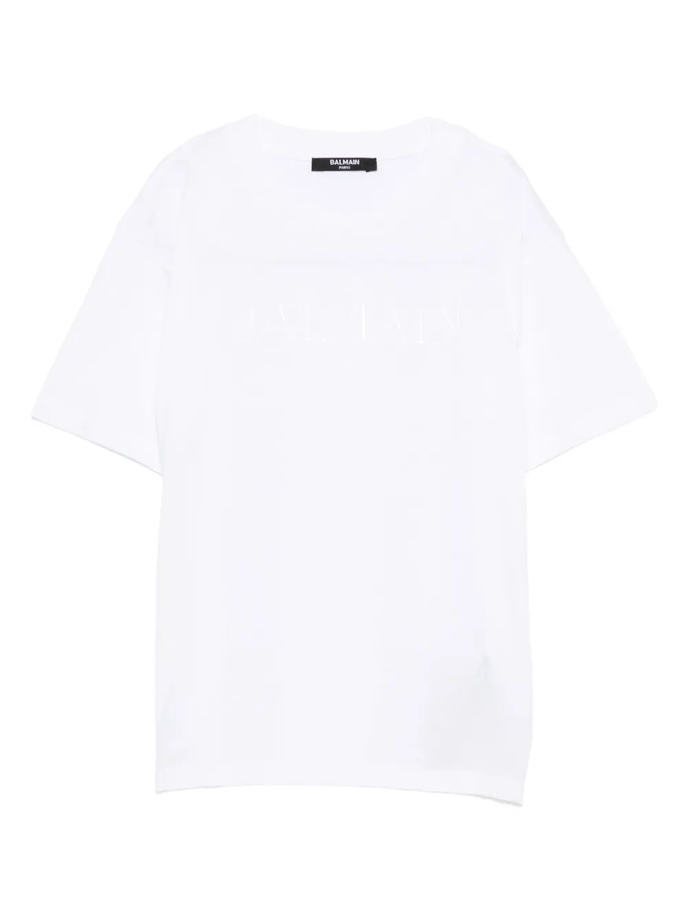 Balmain Kids logo-embroidered cotton t-shirt Wit