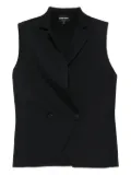 Giorgio Armani double-breasted sleeveless waistcoat - Black