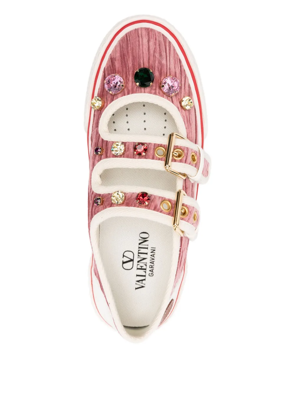 Valentino Garavani Dollyboard buckled sneakers Pink