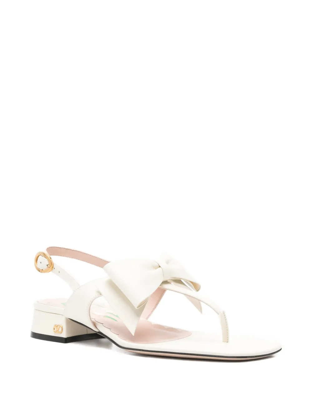 Valentino Garavani bow-embellished slingback sandals Neutrals