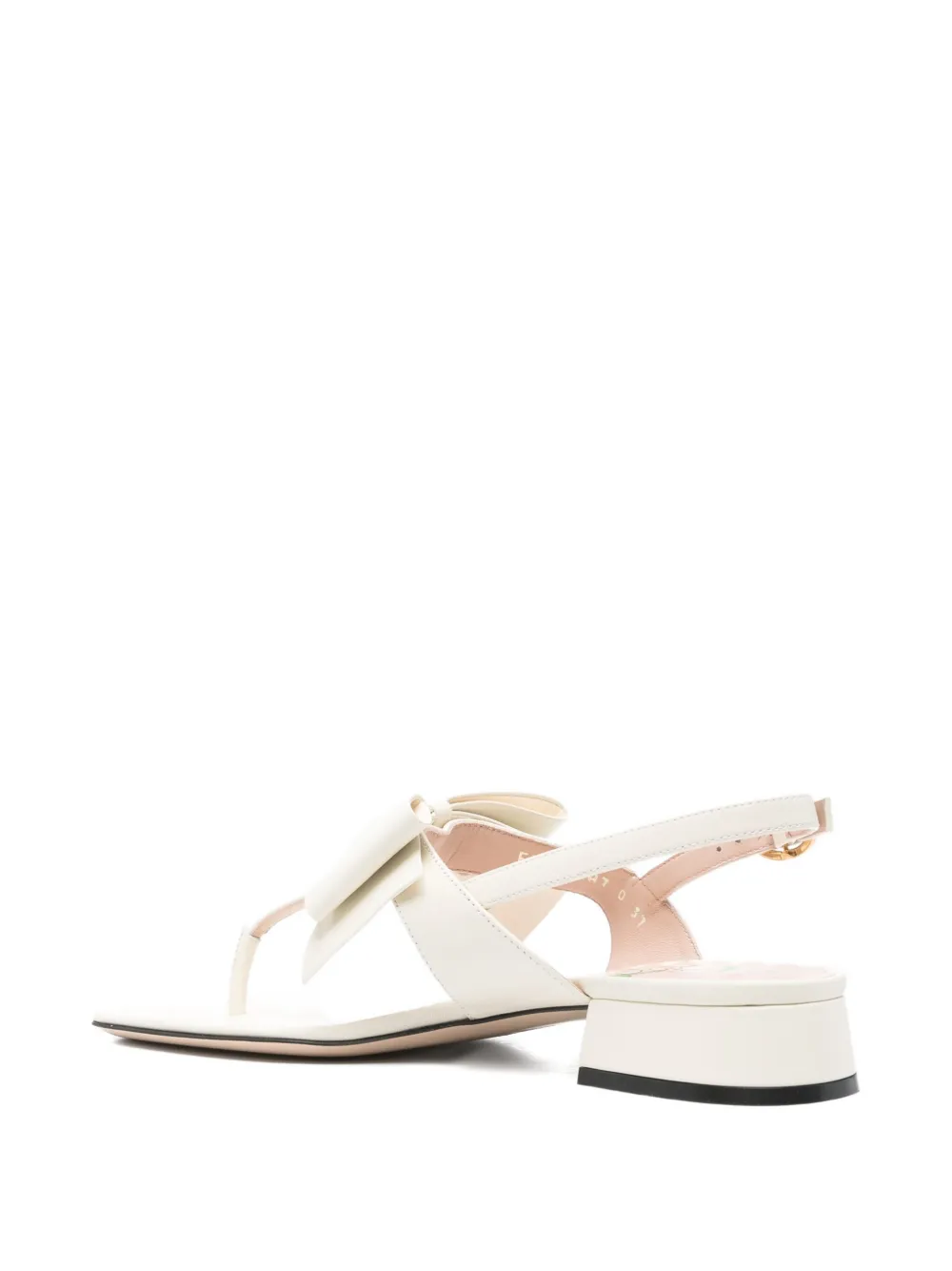 Valentino Garavani bow-embellished slingback sandals Neutrals