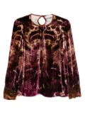 Pierre-Louis Mascia patterned velvet blouse - Red