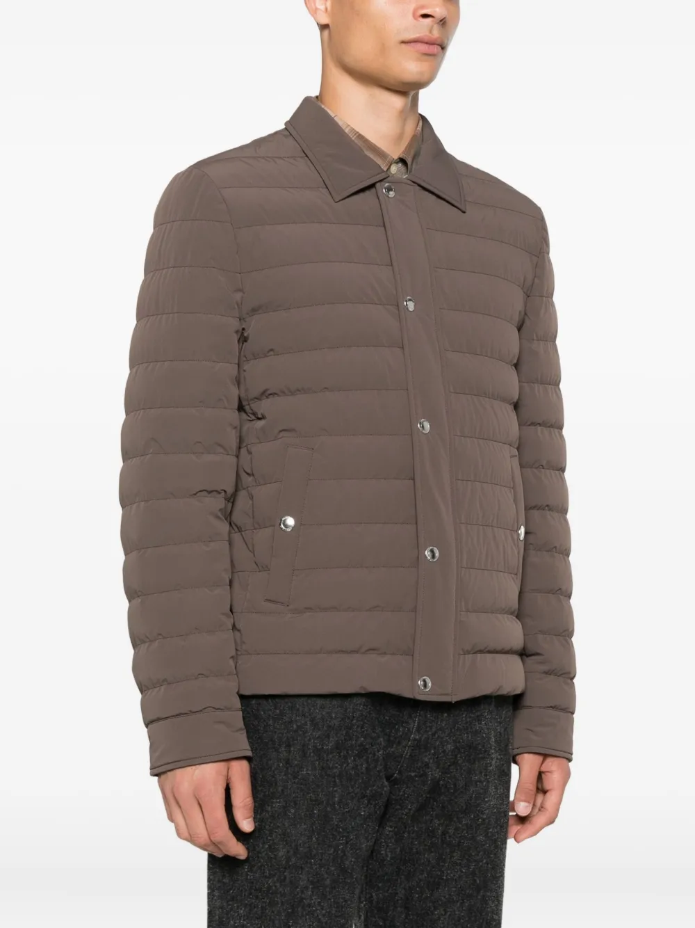 Brunello Cucinelli Gewatteerd jack Bruin