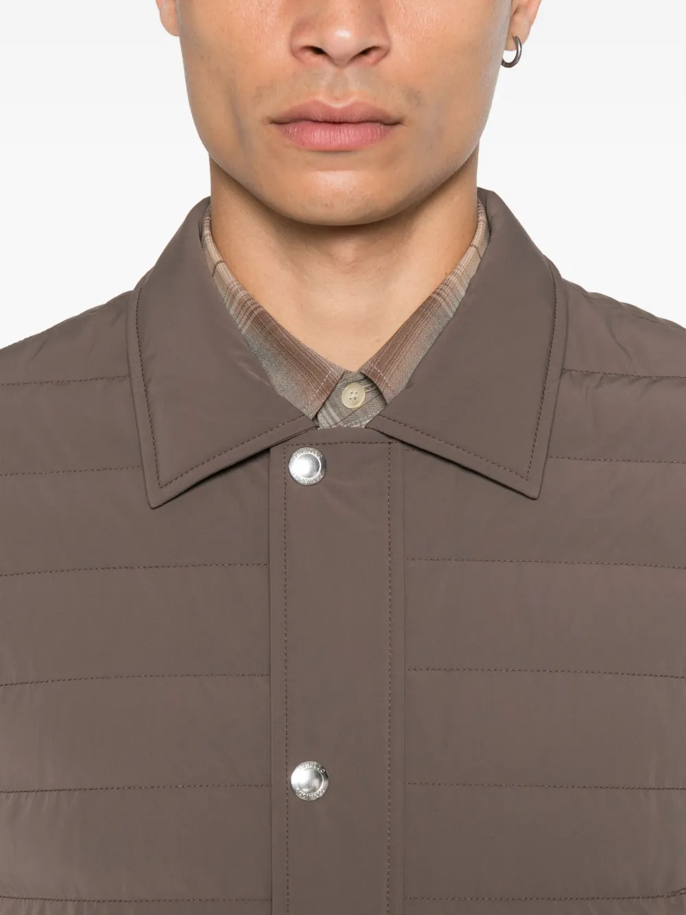 Brunello Cucinelli Gewatteerd jack Bruin
