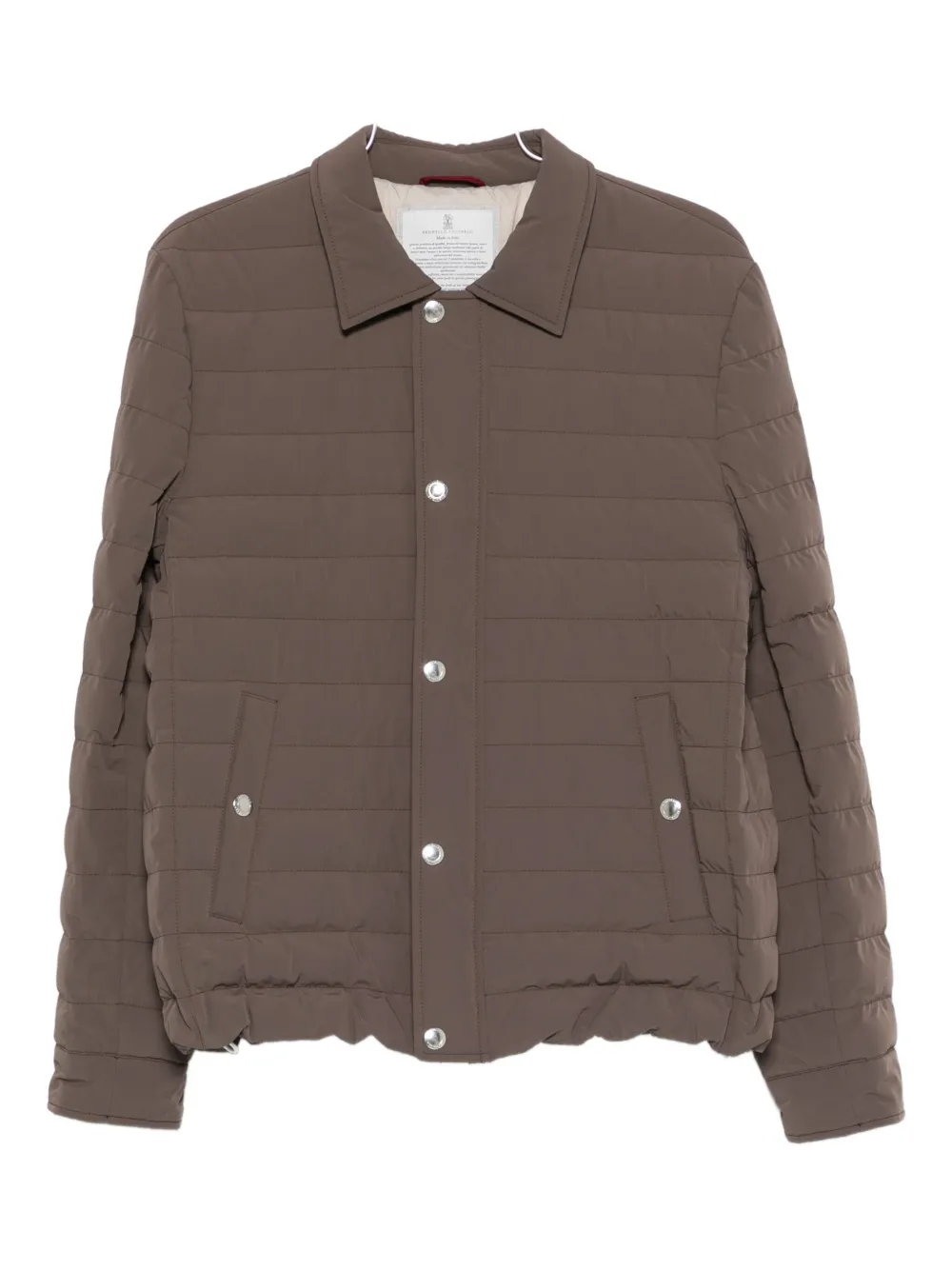 Brunello Cucinelli Gewatteerd jack Bruin