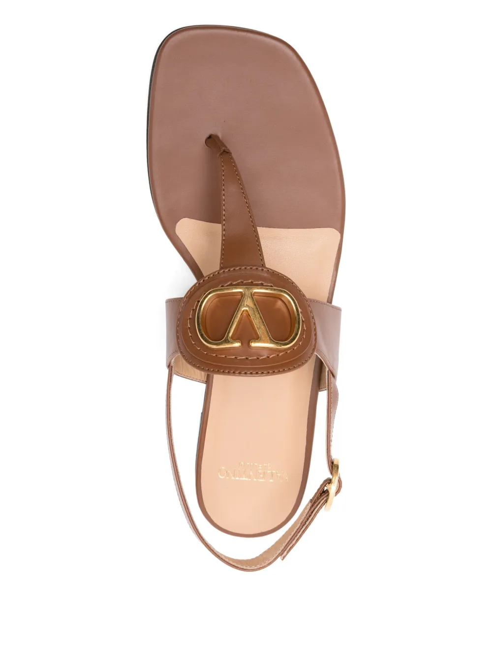 Valentino Garavani VLogo slingback sandals Brown