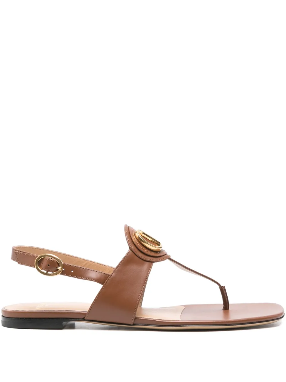 Valentino Garavani Vlogo Slingback Sandals In Brown