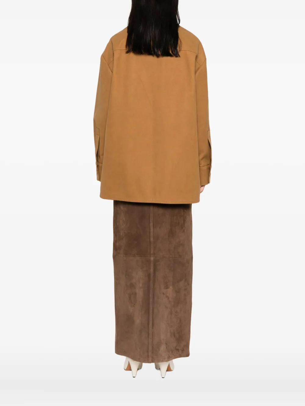 Stella McCartney double-pocket shirt jacket Beige