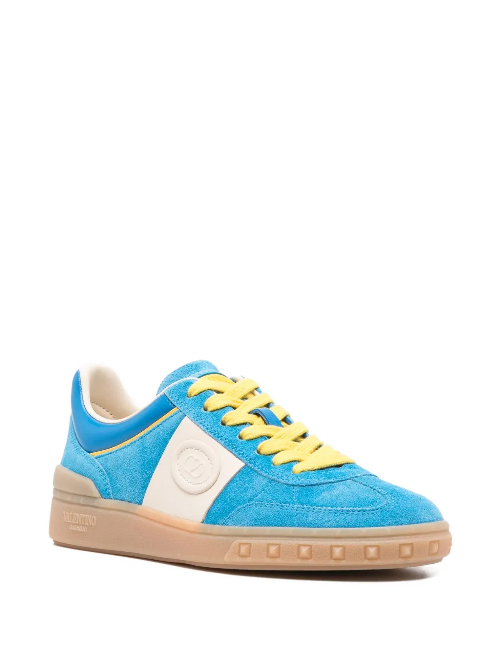 Valentino Garavani Upvillage panelled suede sneakers Blue