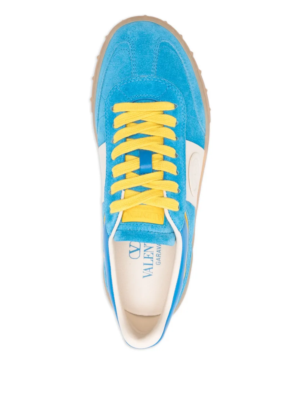 Valentino Garavani Upvillage panelled suede sneakers Blue