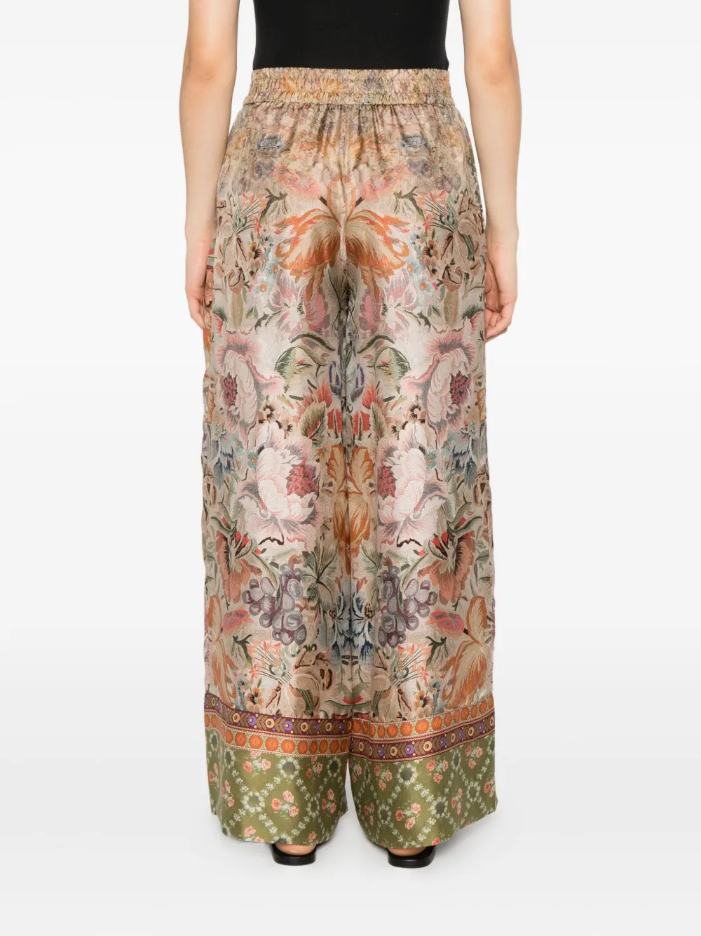 Pierre-louis Mascia Floral-print Silk Trousers In Multi