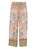 Pierre-Louis Mascia floral-print silk trousers - Neutrals