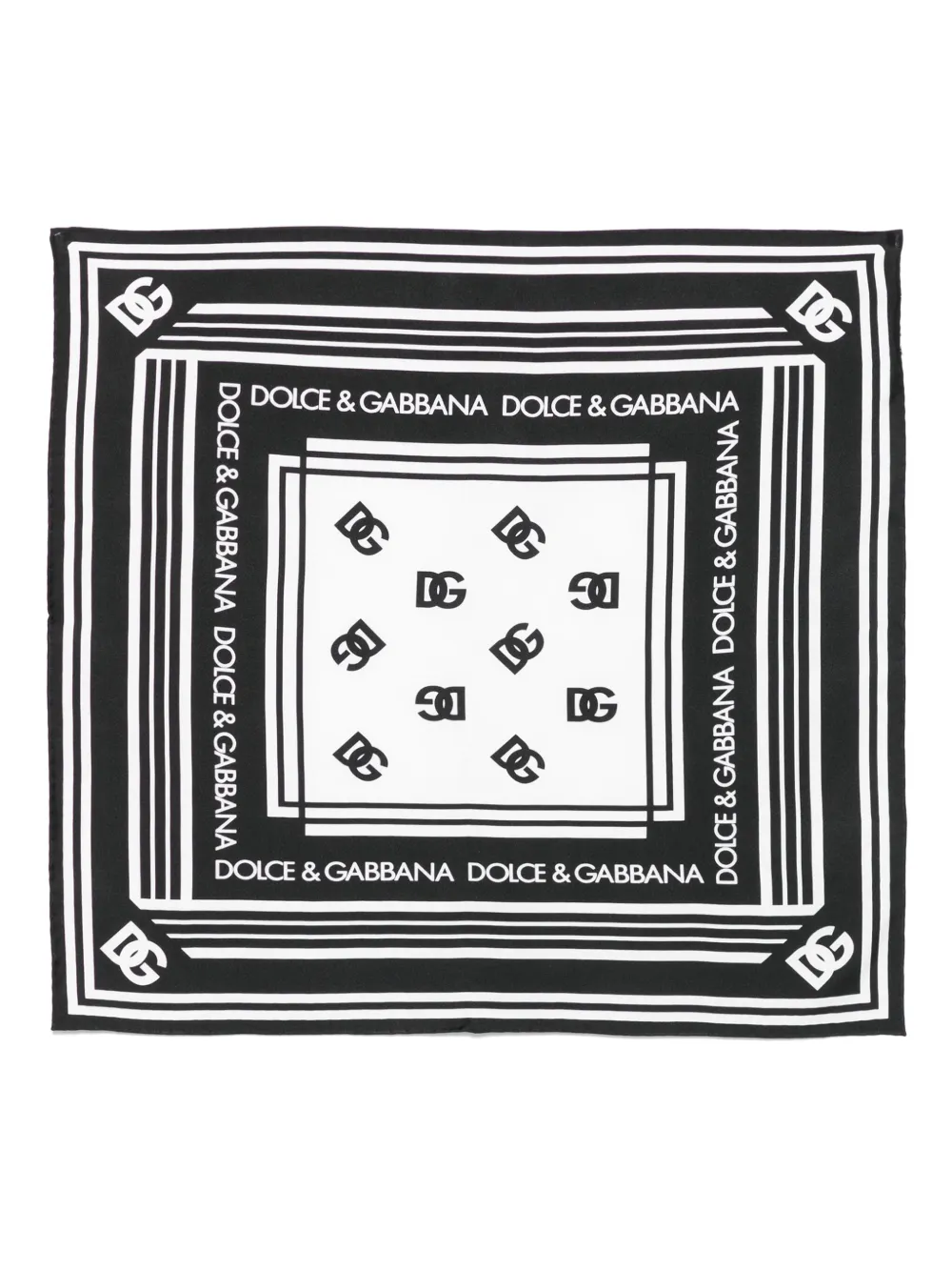 Dolce & Gabbana Sjaal met logopatroon Zwart