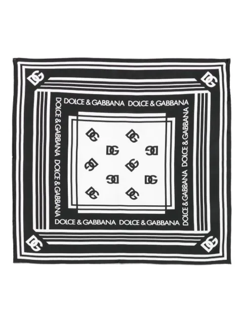 Dolce & Gabbana logo-pattern silk scarf