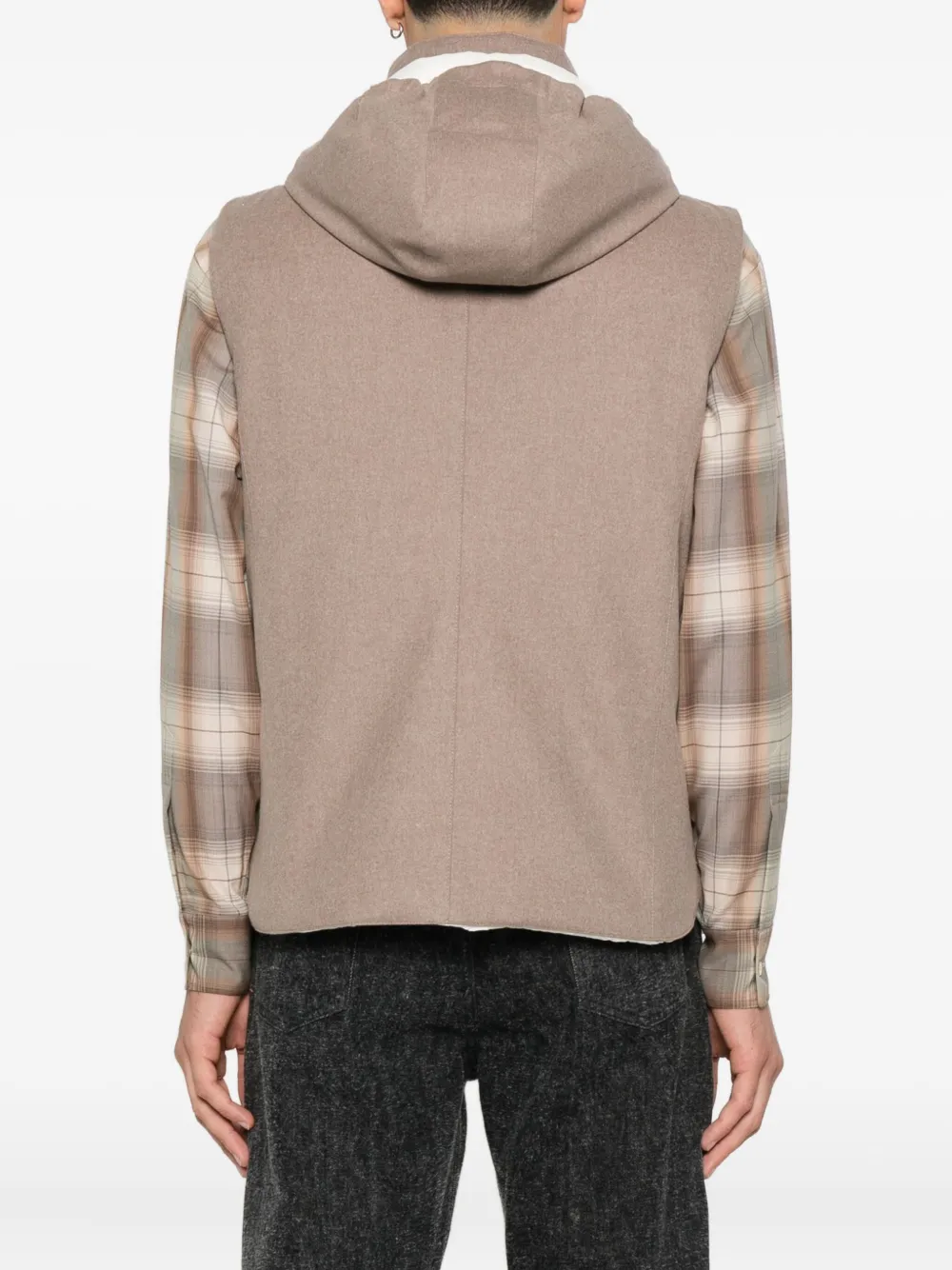 Brunello Cucinelli Bodywarmer met capuchon Bruin