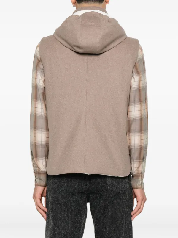 Brunello Cucinelli フーデッド ベスト | ブラウン | FARFETCH JP