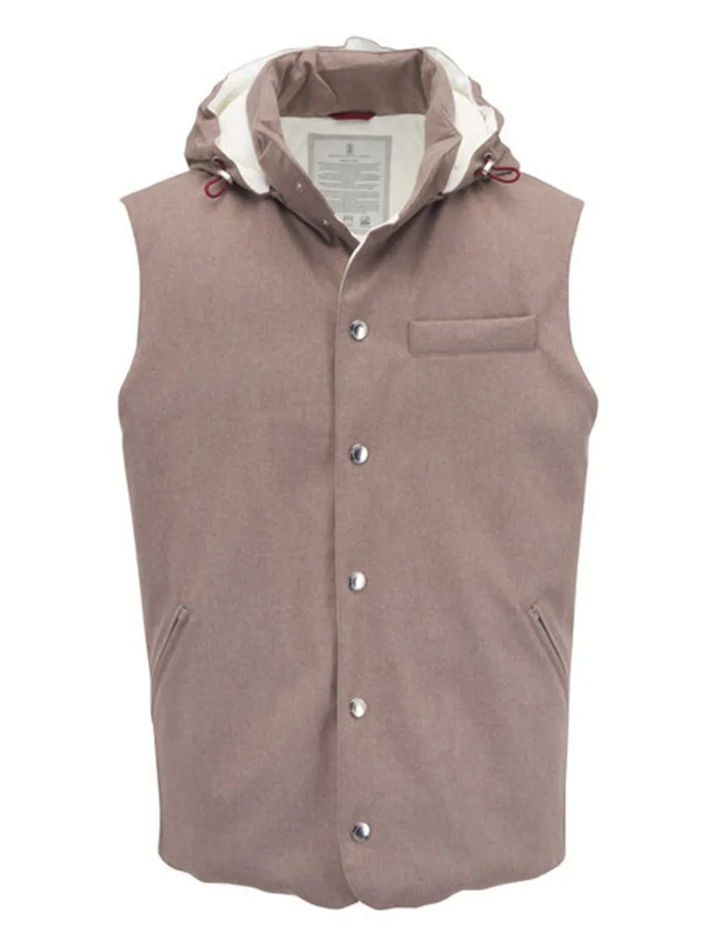 Brunello Cucinelli hooded gilet - Braun