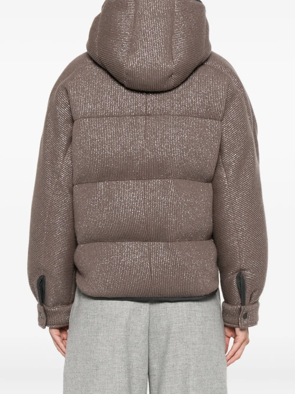 Brunello Cucinelli quilted lurex jacket Bruin