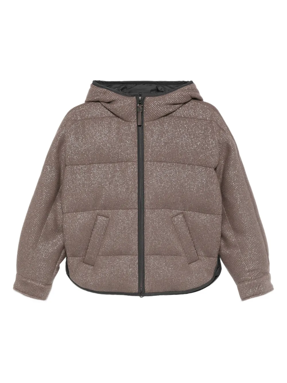 Brunello Cucinelli quilted lurex jacket Bruin