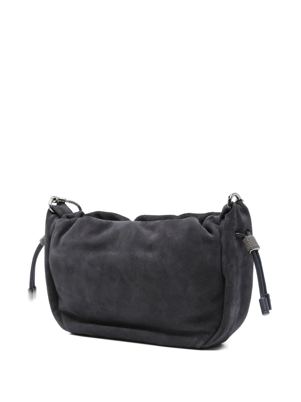 Brunello Cucinelli Drawstring Chain-strap Cross Body Bag In Blue