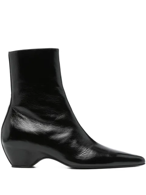 KHAITE Arizona pointed-toe calf leather ankle boots