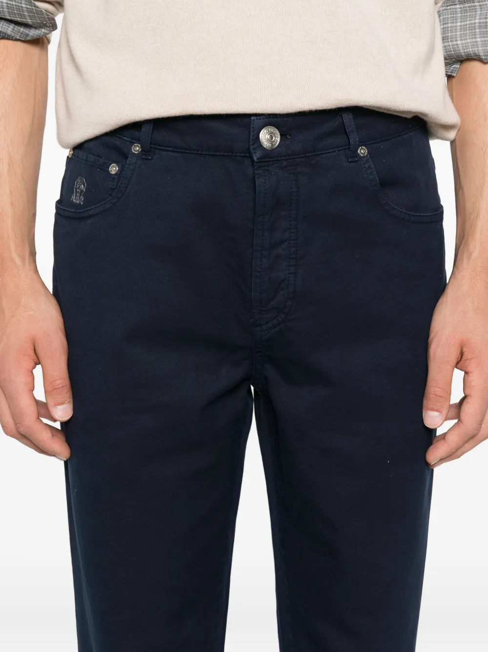 Brunello Cucinelli Katoenen broek Blauw