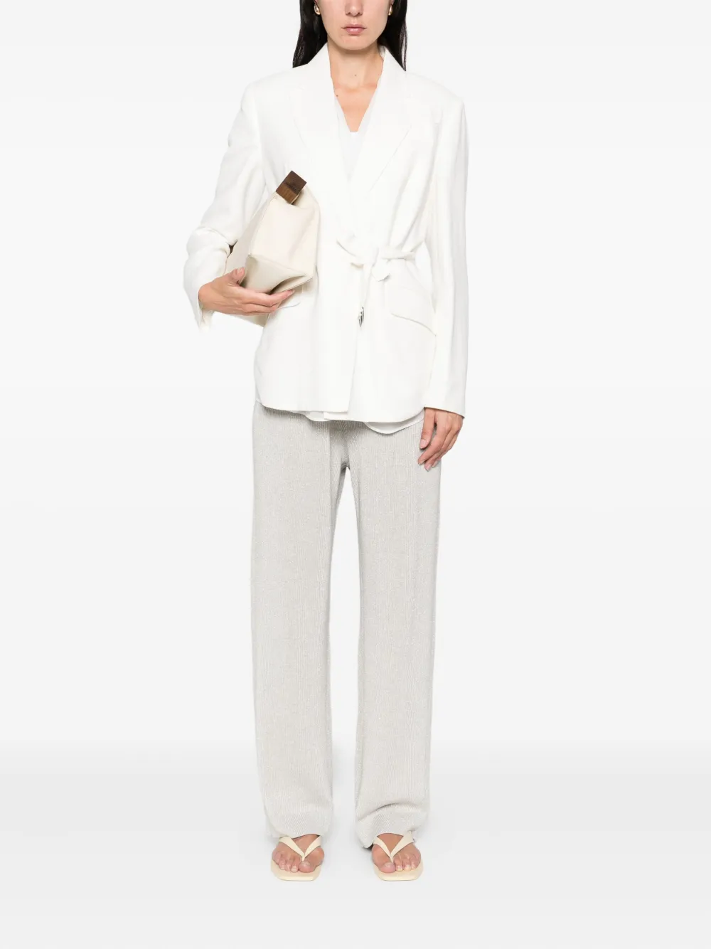 Brunello Cucinelli ribbed trousers Grijs