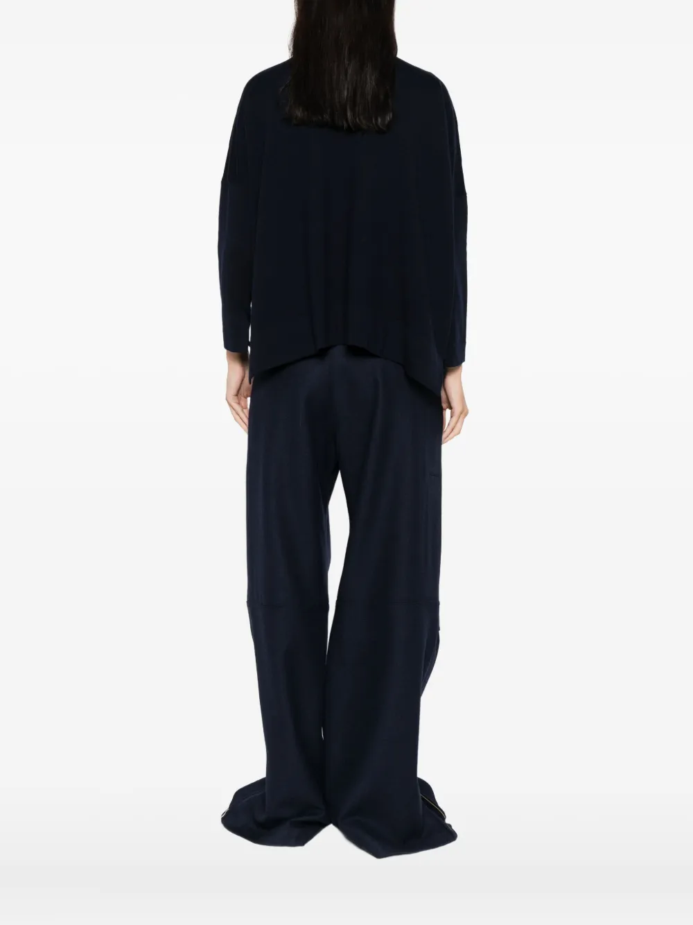Daniela Gregis Boat-neck Wool Sweater In Blue