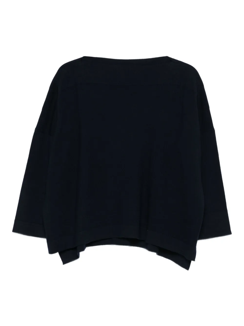 Daniela Gregis Boat-neck Wool Sweater In Blue