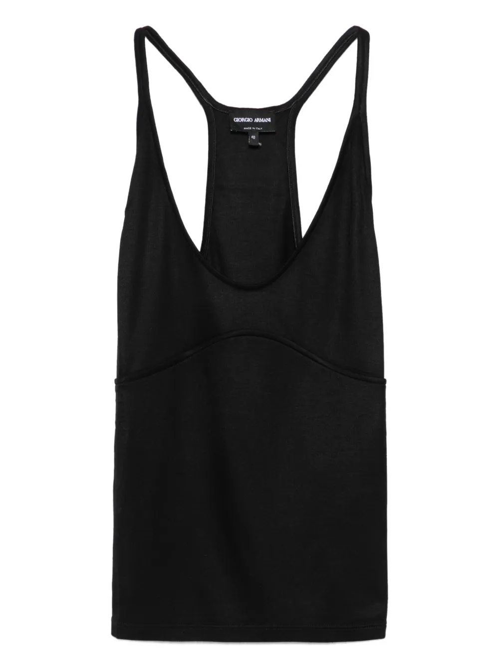 Giorgio Armani Top met racerrug Zwart