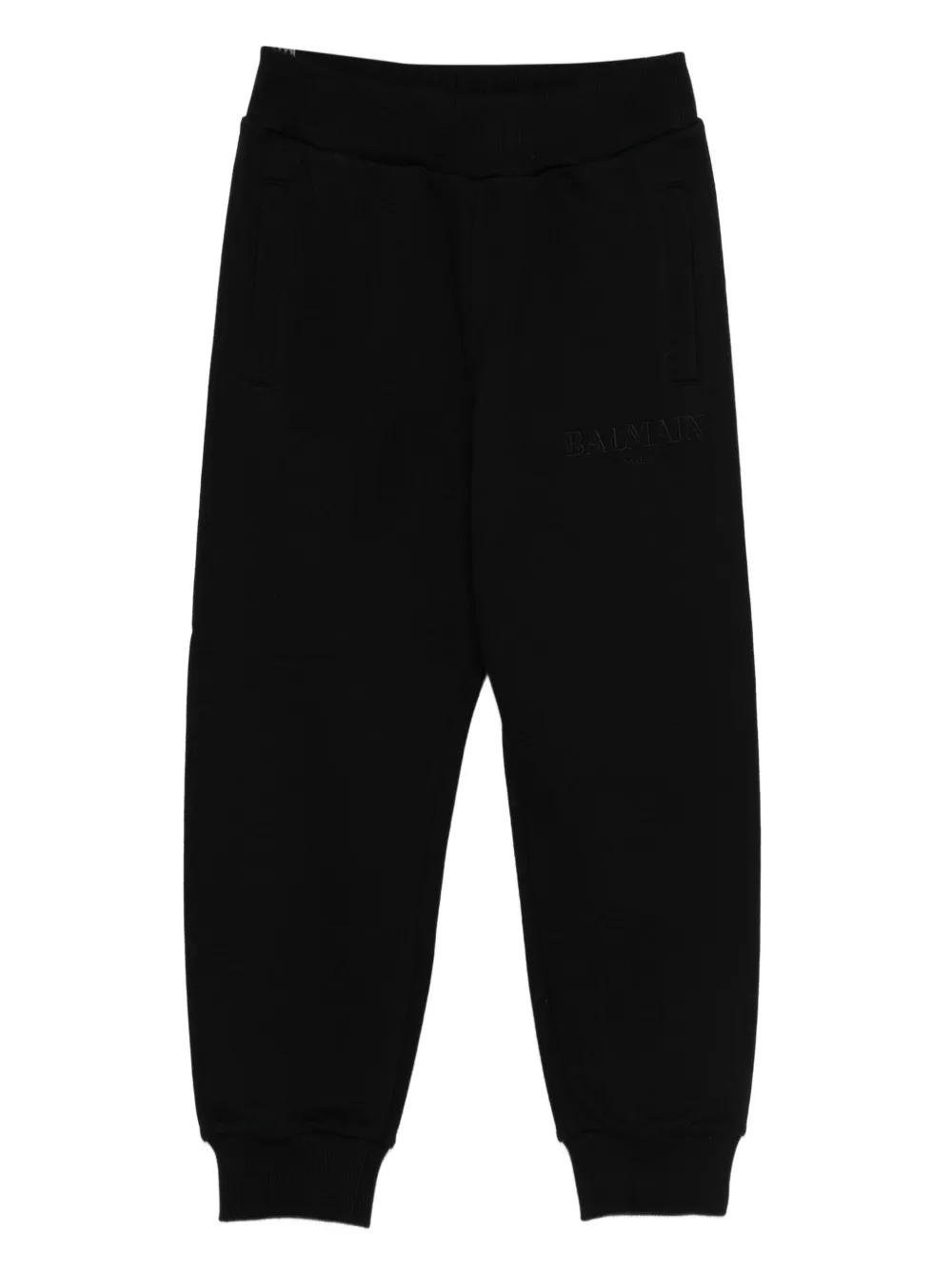 Balmain Kids logo-embroidered sweatpants Zwart
