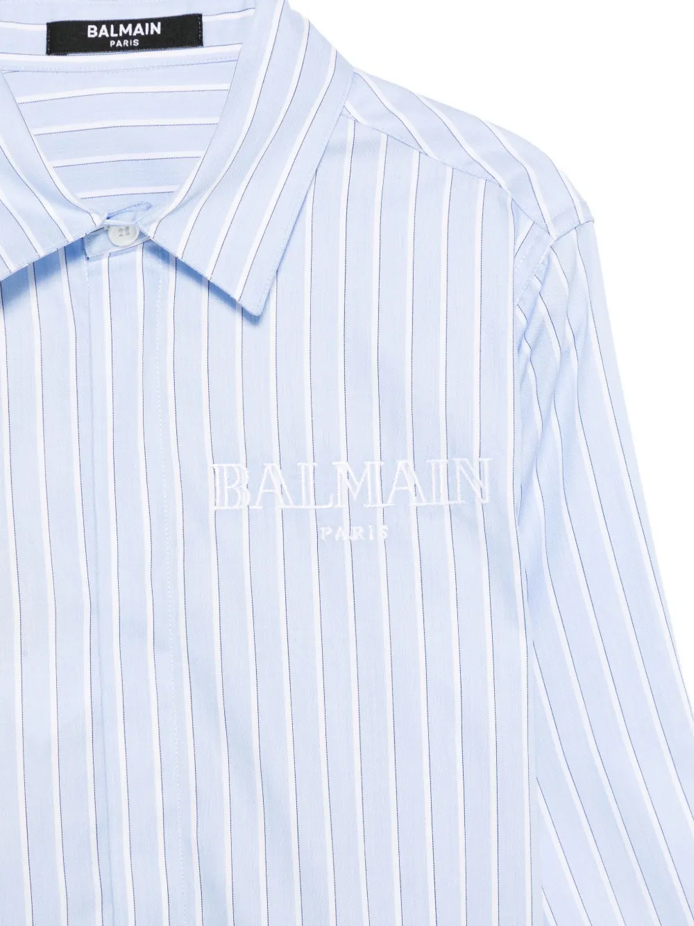Balmain Kids striped shirt Blauw