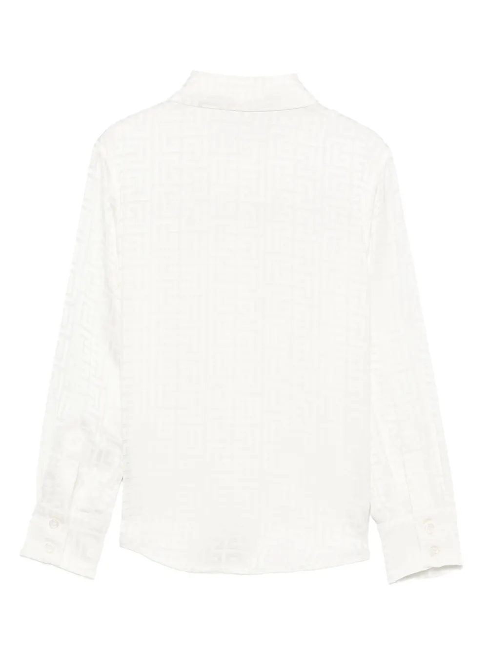 Balmain Kids geometric-pattern shirt Wit