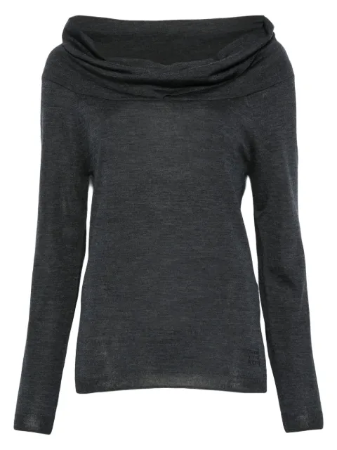 Semicouture cowl-neck wool sweater